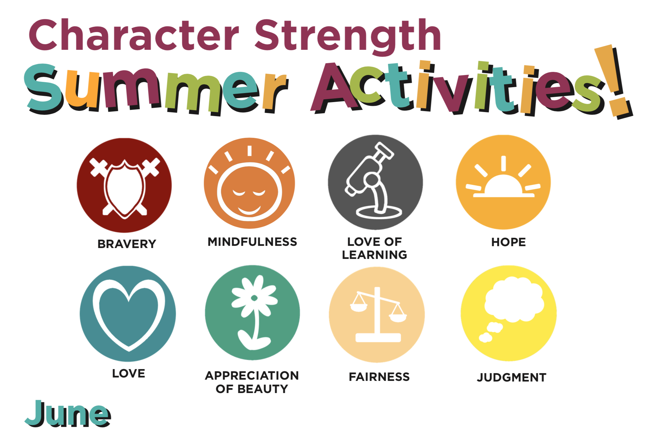 Character Strength Summer Activities for June!