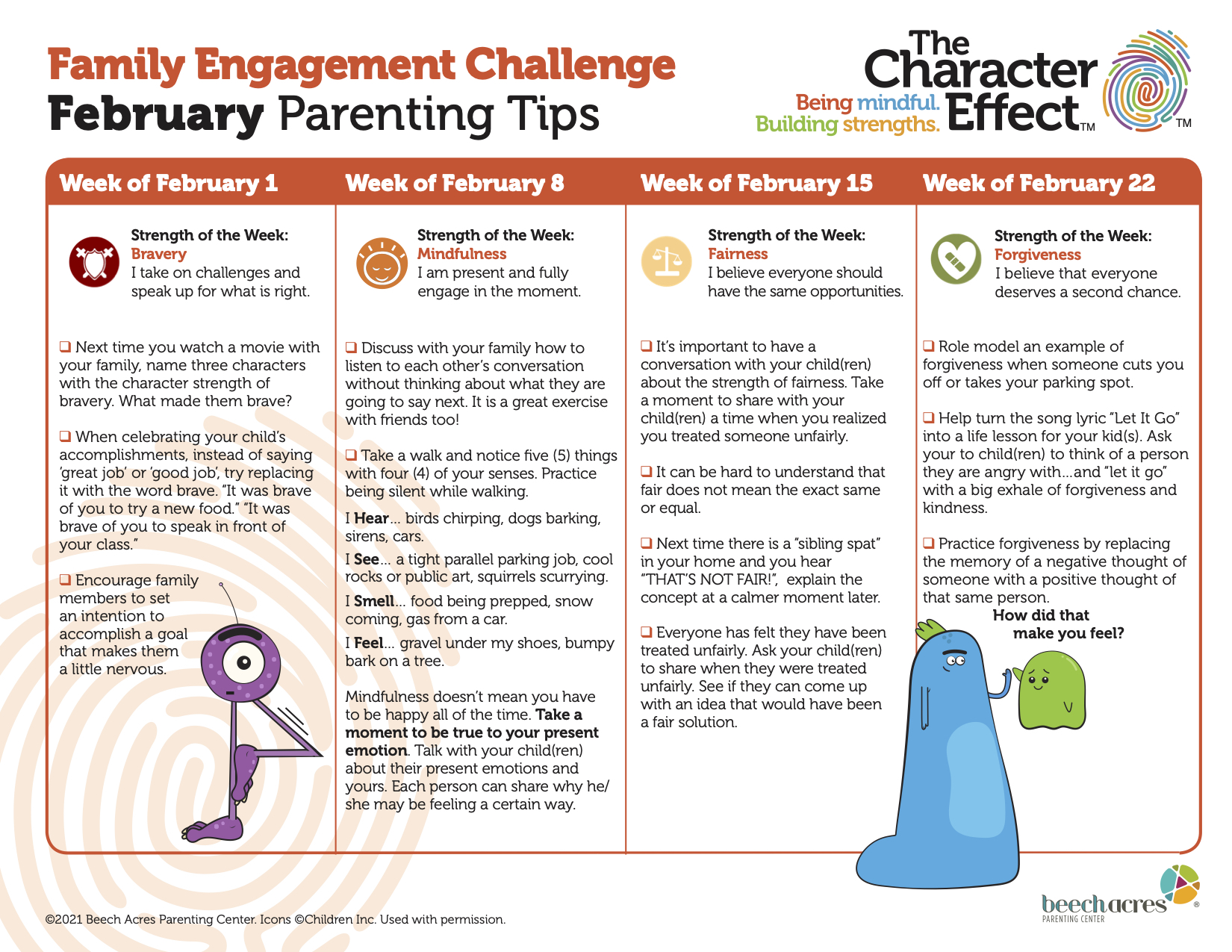 February Family Engagement Challenge From The Character Effect™