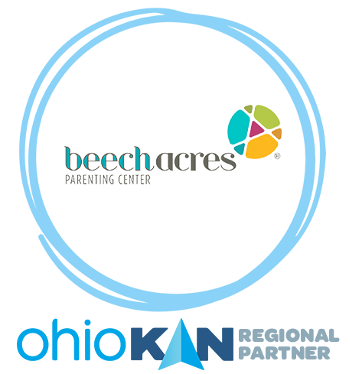 White graphic with the beech acres logo and the ohioKAN Regional Partner logo