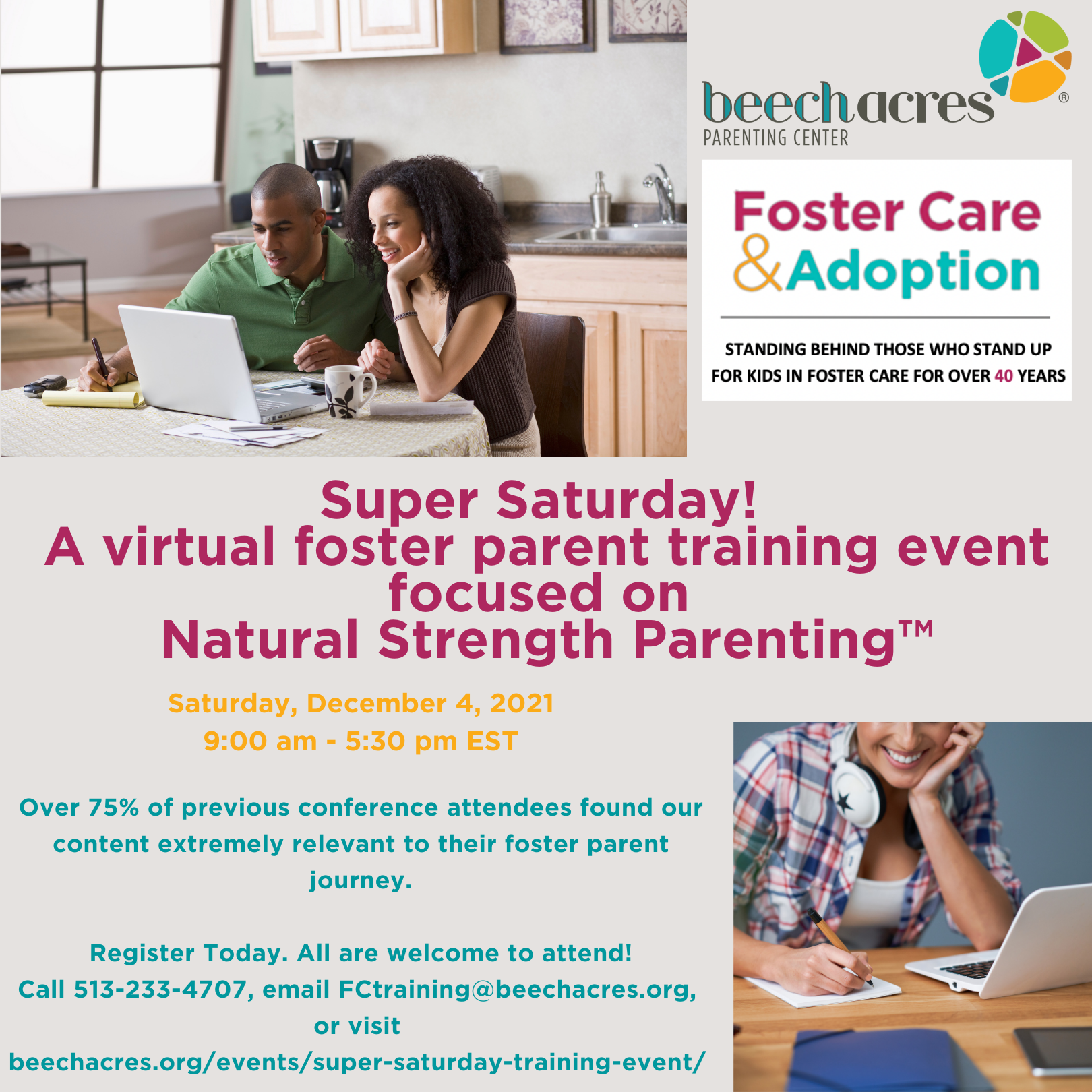 Join Us for Our Upcoming Virtual Foster Parent Training Event