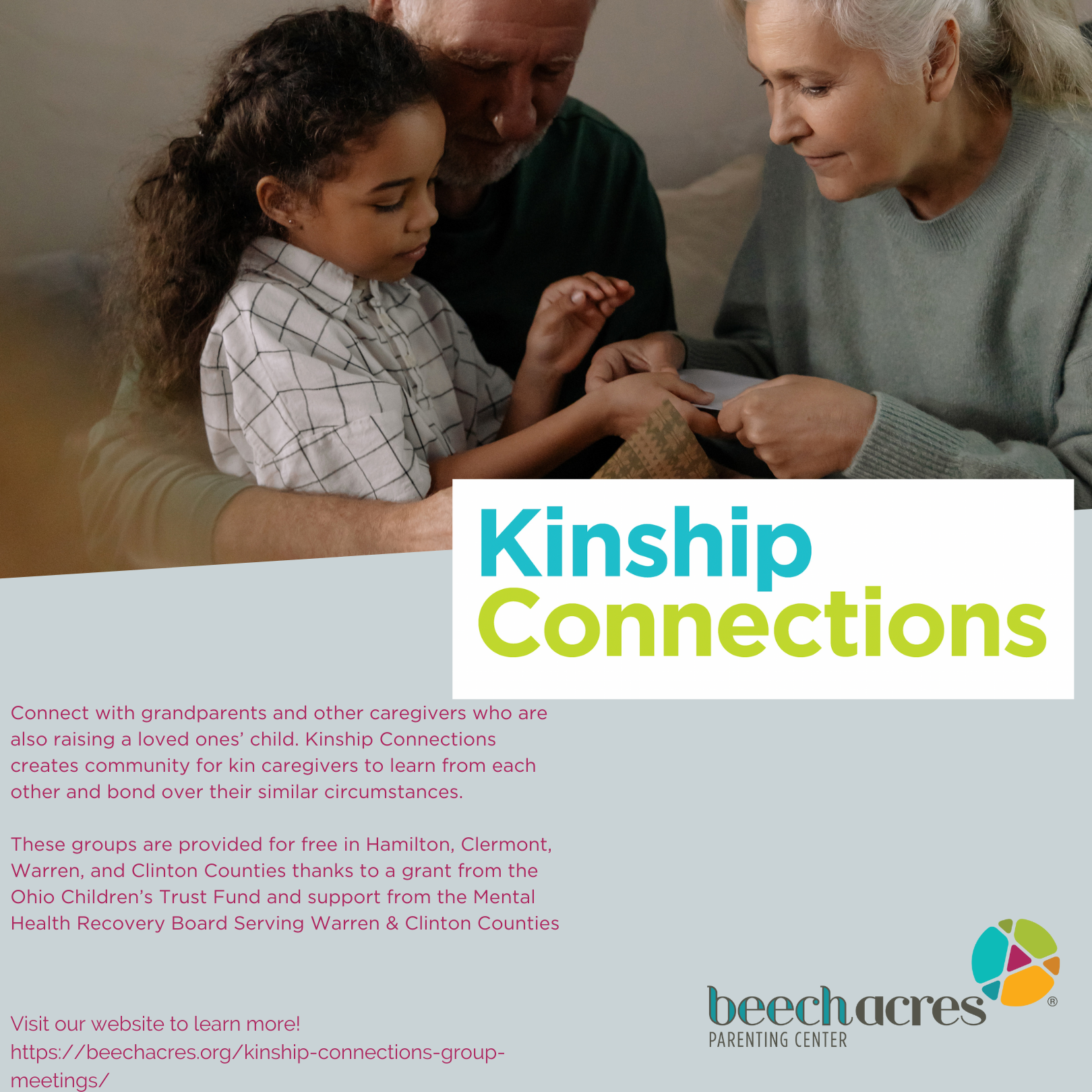 Kinship Connections Group Meetings and Parent Workshops