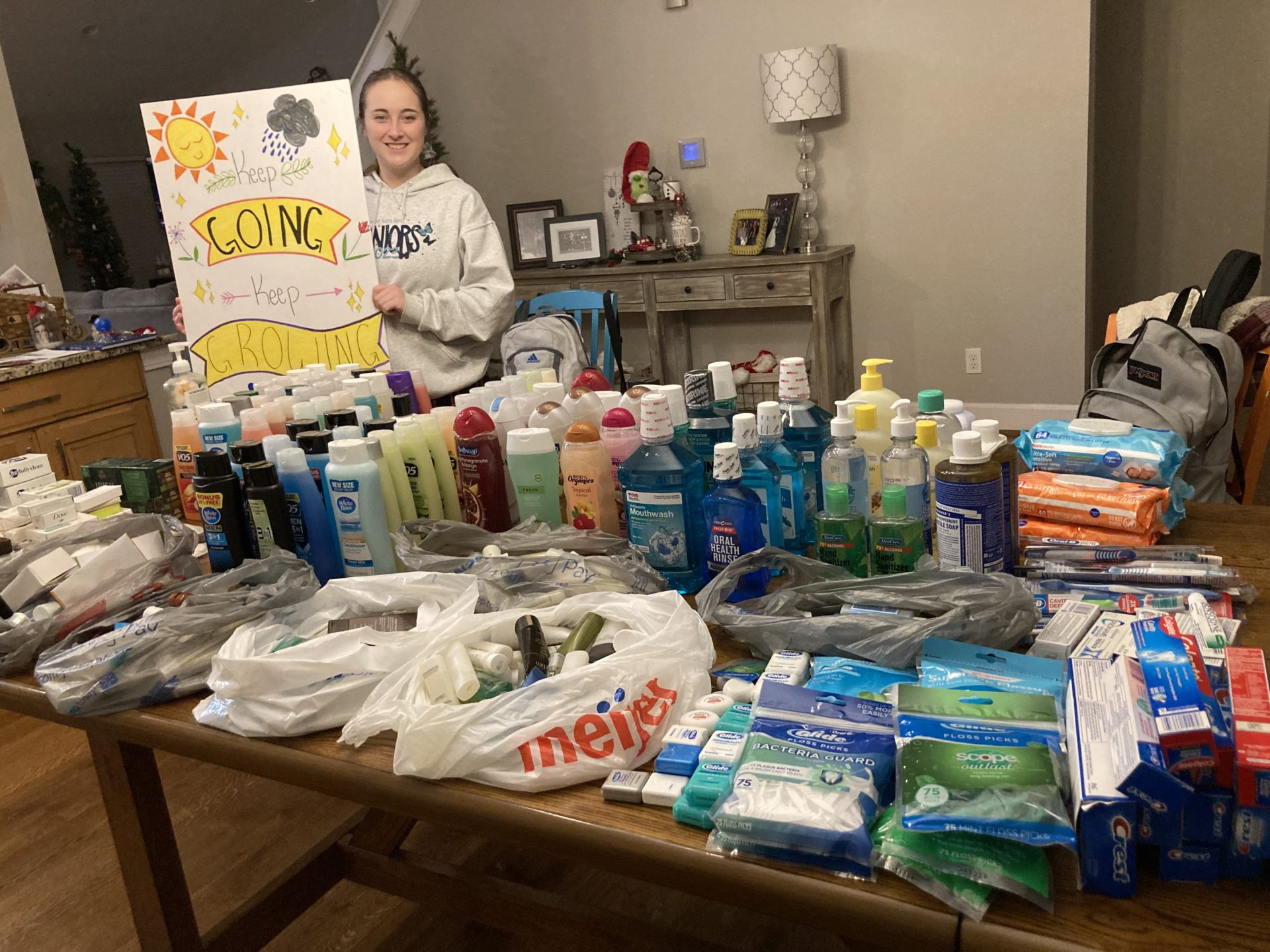 Local Student Donates Personal Care Items for Senior Capstone Project